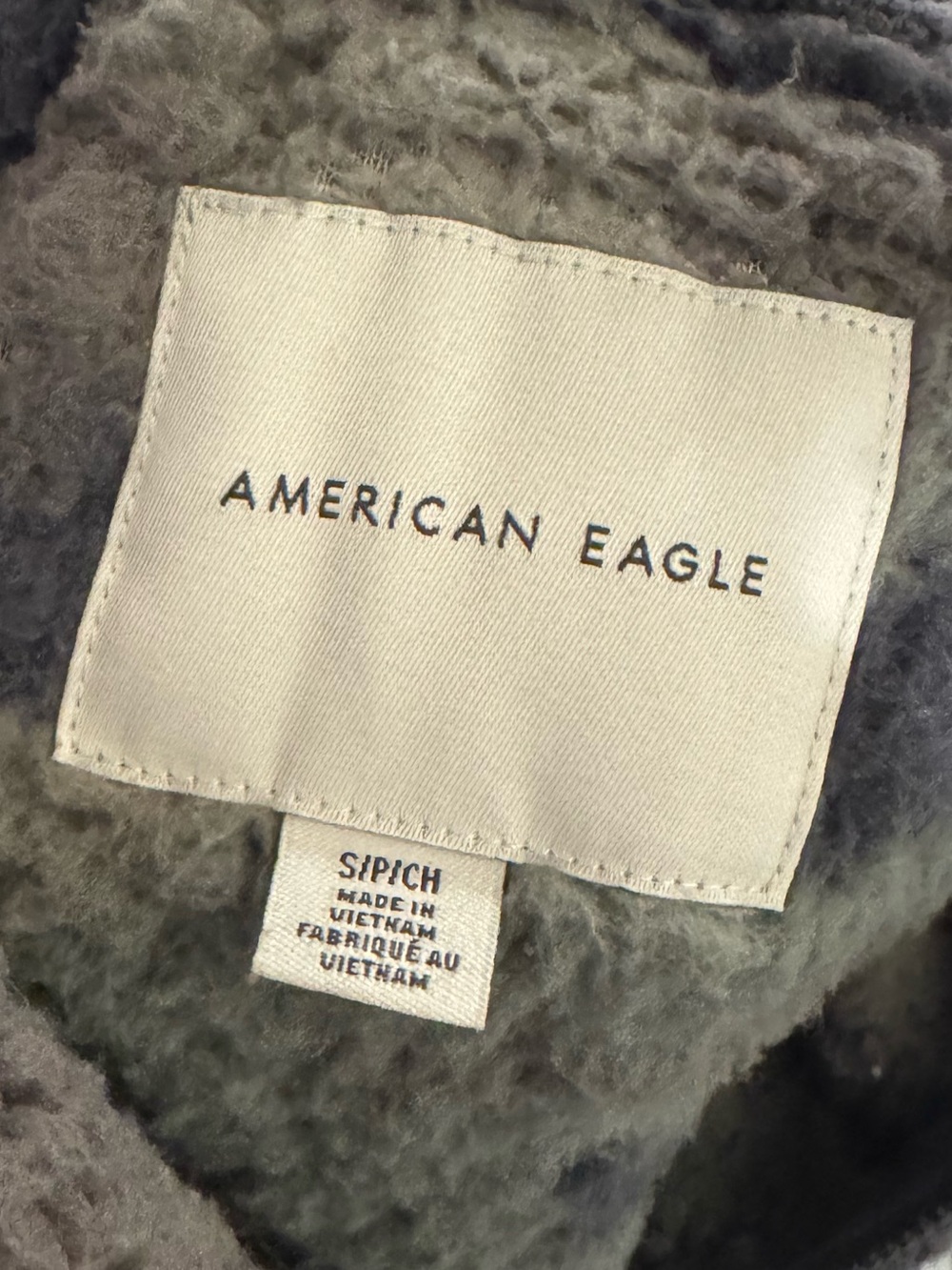 American Eagle Outfitters Camo Sherpa Puffer Jacket
